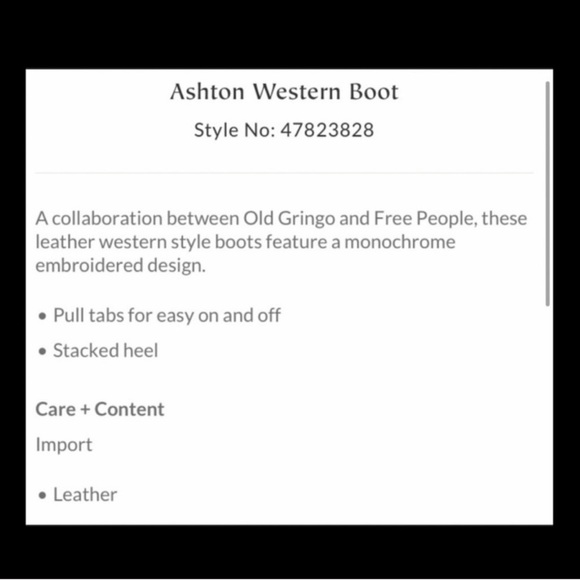 Free People & Old Gringo Collaboration Boots. - Picture 6 of 12